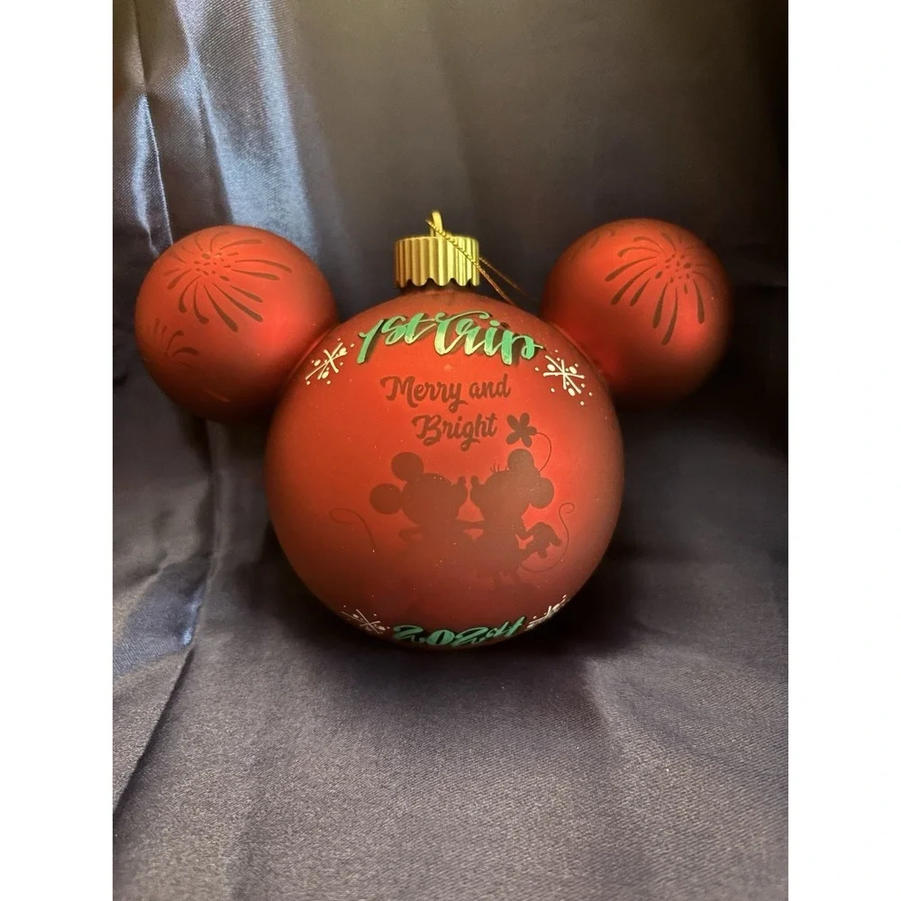 First Disneyland Trip Ornament 2024, Light Up Mickey Ears. [A1]